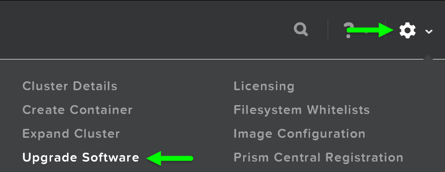 Prism - Settings - Upgrade Software