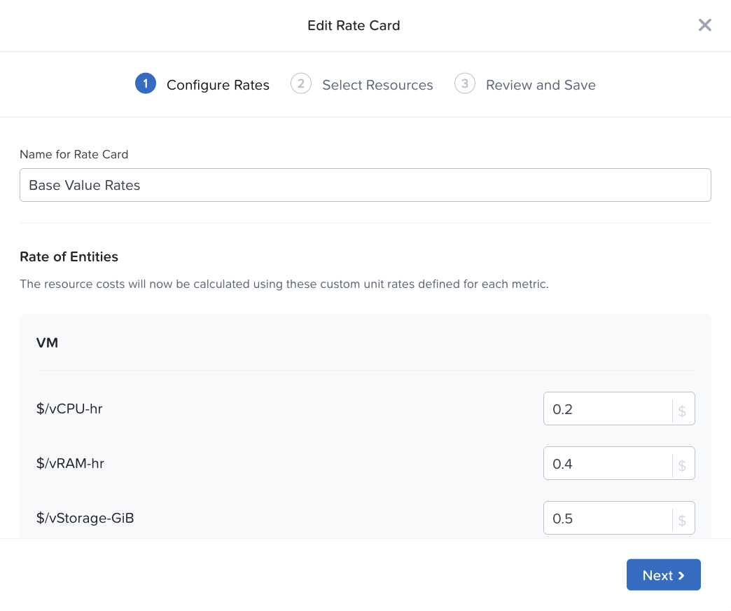 NCM Cost Governance User Defined Metering