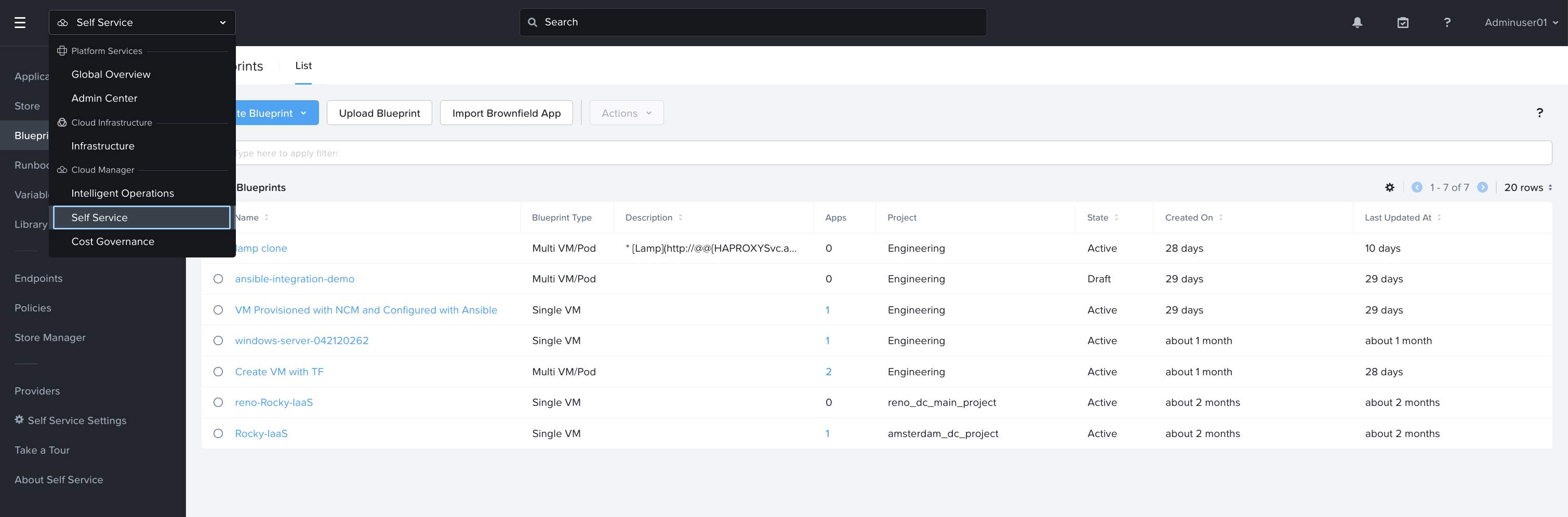 Self-Service from Nutanix Central Self-Service From Nutanix Central