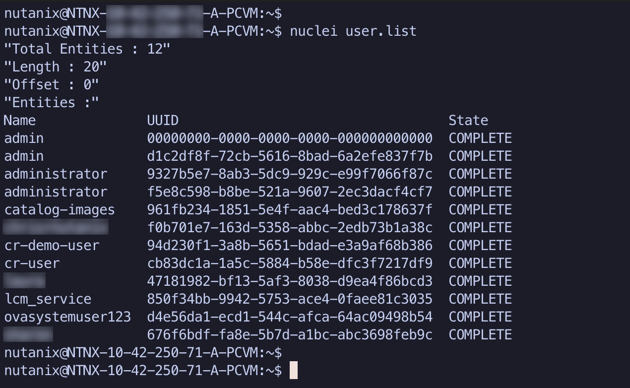 List users without Nuclei session